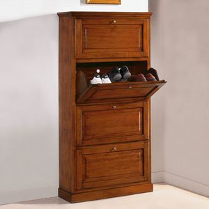 Il Mobile Classico - Infinito LV1220-A, Wooden shoe cabinet with 4 flaps