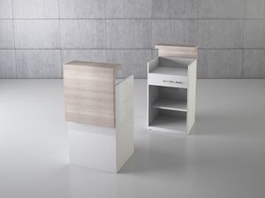 Quadratum Frame QF/5BC, Wooden shop chest counter with drawer