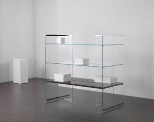 Glassystem COM/GS19, Glass shelves for shop