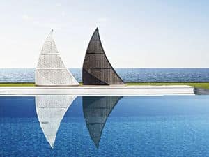 Altea shower, Sail-shaped showerl, for swimming pools and beaches