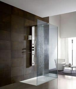 Bristol Box 3, Wall shower, with steel column, for bathrooms hotels