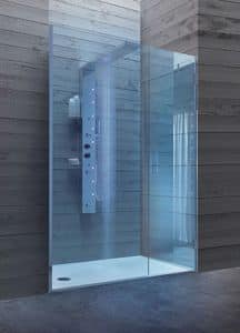 Bristol Box 8, Walk-in shower with glass door, for hotels bathrooms