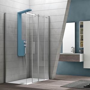 Flow, Shower cabin in essential style, for hotels