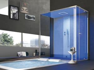 Gemini, Large shower cubicle, multi-functional, for Home