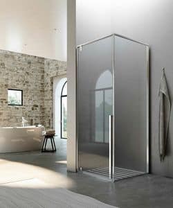 KAHURI, Shower booth, pivot system, for modern bathroom