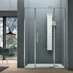 Line, Shower, in a minimalist style, with hinged door