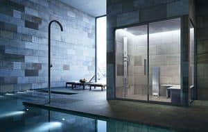 NOOR STEAM, Shower solution, tailored, transparent glass