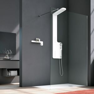 Side, Shower with essential design, with magnetic closures