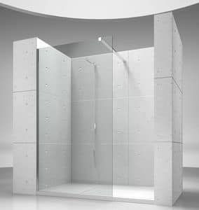 Sk-in SK, Shower enclosure in niche, with separating glass wall