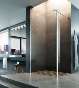 STEP-IN, Closing walk-in shower, floor-mounted or shower tray installation