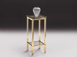 AMADEUS 3094, High table for the living room, in brass and crystal
