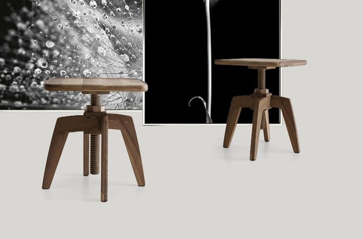 Archita small table, Wooden table, with adjustable height