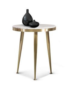 ART. 3342, Side table in satin brass casting