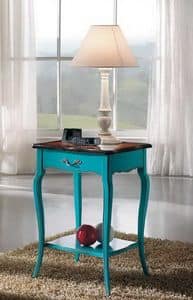 Art. H618 LAMP TABLE, Wooden lamp table, with shelf, in style '700