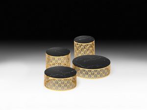 Cabaret, Round coffee tables with marble top