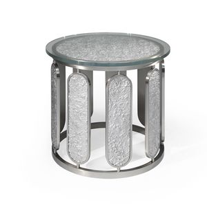 Crs Round NK, Round side table with glass top