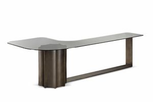 Floria side table, Side table with glass top