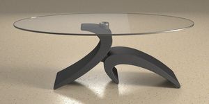 Giove, Coffee table with stone base