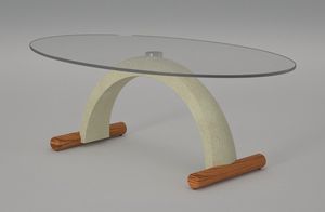 Icaro, Oval coffee table for living room