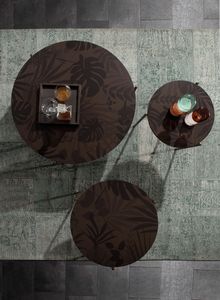 ICON, Round small tables, with jungle serigraphy