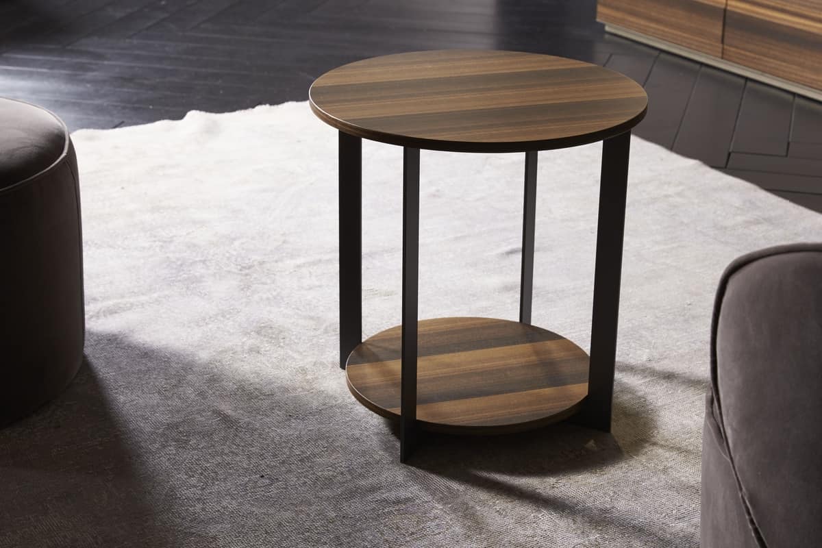 ICS round, Coffee table with round base and top, for living room