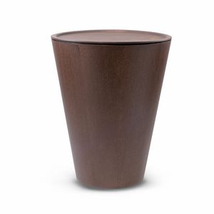Kono 71,5 H, Tall side table in wood, with round top