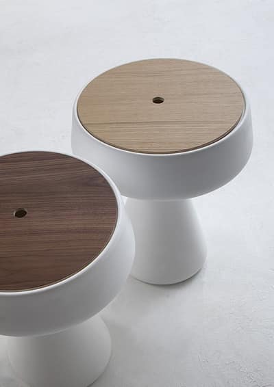 MAKI, Plastic side table with storage