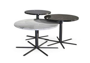 Marquinia, Side tables with round marble top