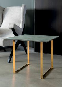 Multipli, Metal coffee table, with marble top