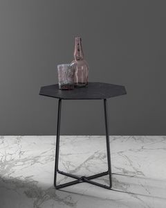 Ottante, Coffee table with octagonal stoneware top