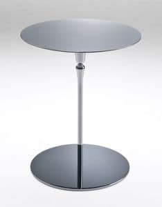 Plate round, Round coffee table entirely in steel