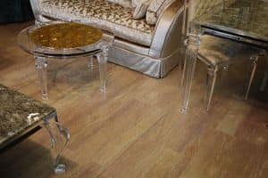 Riflessi Collection, Coffee table made of glass for living rooms, classic style