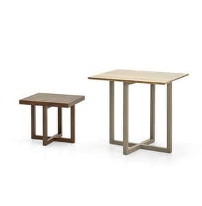 Sidney tavolini quadrati, Squared small tables, in ash wood, with minimalist style