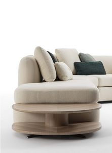 TL81 Contour coffee table, Wooden coffee table with a rounded shape
