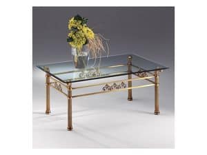 VIVALDI 1066, Coffee table in glass and metal, for fine living room