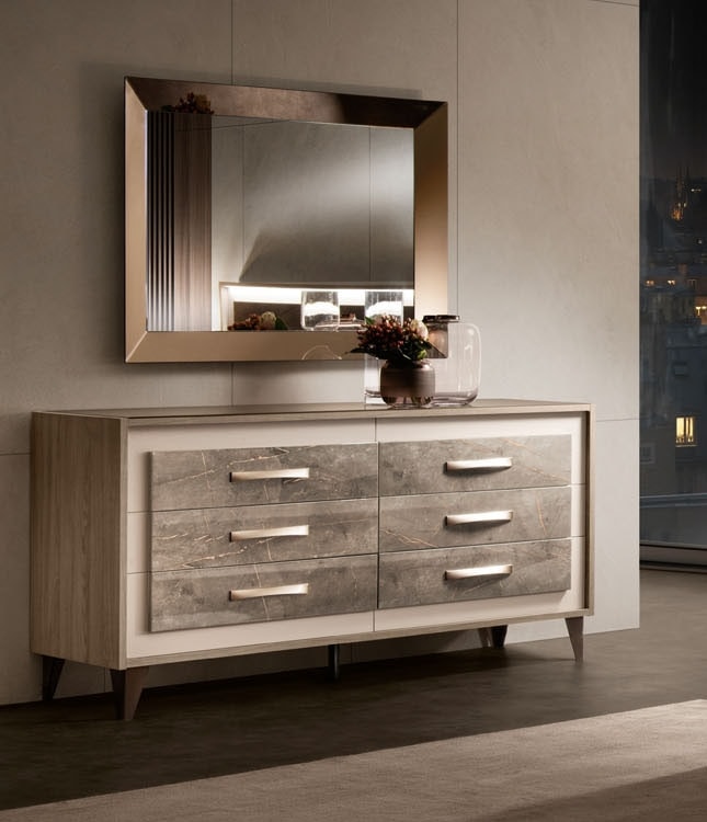 AMBRA chest of drawers, Chest of drawers with marble fronts