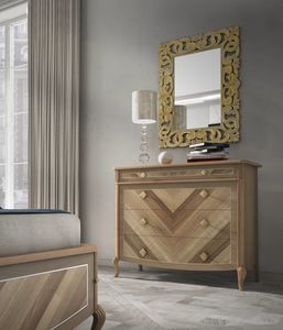 Prestige 2 Art. C22201, Chest of drawers with 4 drawers in wood