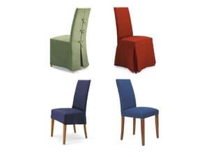 Antony, Beech padded chair, removable covering