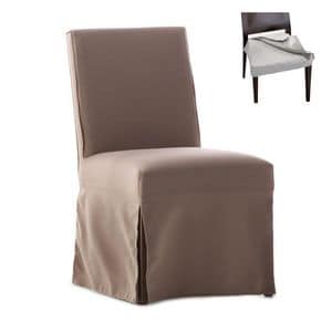 Zenith 01617, Chair dressed with wood frame, upholstered seat and back, fabric covering, for restaurants and dining rooms