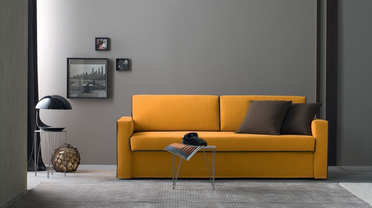 Argo, Sofa bed, upholstered in fabric