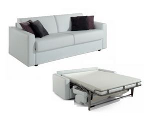 Art. 12347 Medium sofa bed in faux leather, Sofa bed with a modern and elegant style