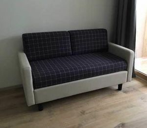 Art. 12356 Single sofa bed in faux leather, Single sofa bed, with wooden structure