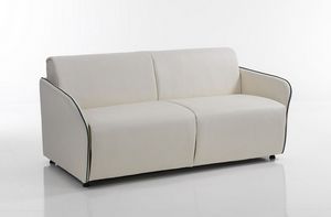 Art. 30112 Double sofa bed with slim arms, Comfortable sofa bed, with eco-leather or fabric covering