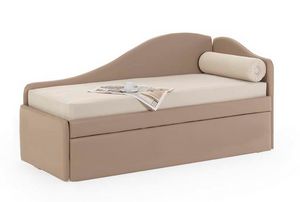 Art. 30236 Classic faux-leather daybed with pull-out bed, Dormeuse with pull-out bed