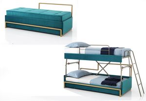 Art. 31201 Quilted convertible bed into 2 bunk beds, Single bed convertible into a bunk bed