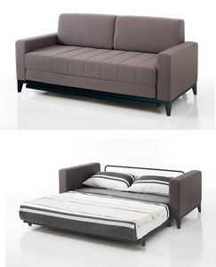 Art. 31205 Double sofa bed in faux leather, Sofa bed with sturdy mechanism