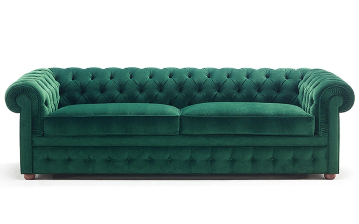 Chesterfield, Tufted sofa bed in classic style