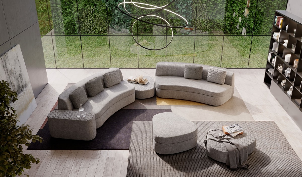 Goodman, Curved modular sofa bed