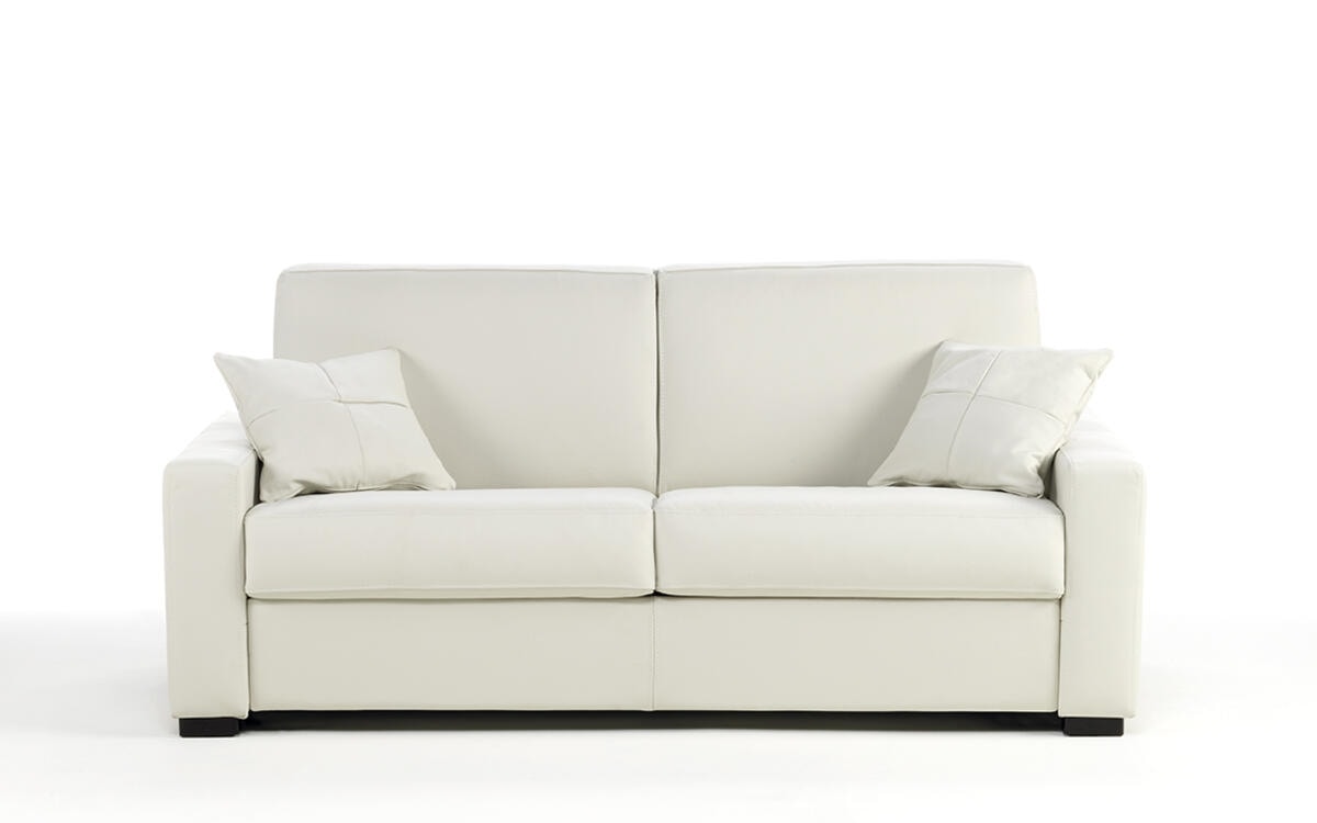 Soft leather, Sofa bed upholstered in leather