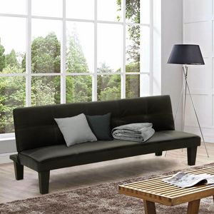 TOPAZIO LIVING Small Sofa Bed Made With Faux Leather For Studio Apartment Two-Room Apartment - DI1706LIVN, Sofa bed ideal for small apartments